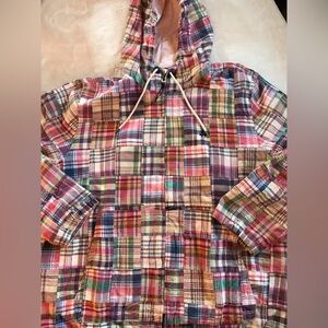 Brooks Brothers Cape Cod Patchwork Plaid Hoodie Jacket